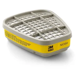 3M™ Half and Full Facepiece Cartridges & Filters, Organic Vapor/Acid Gas Cartridge, 6003, 2/Pack