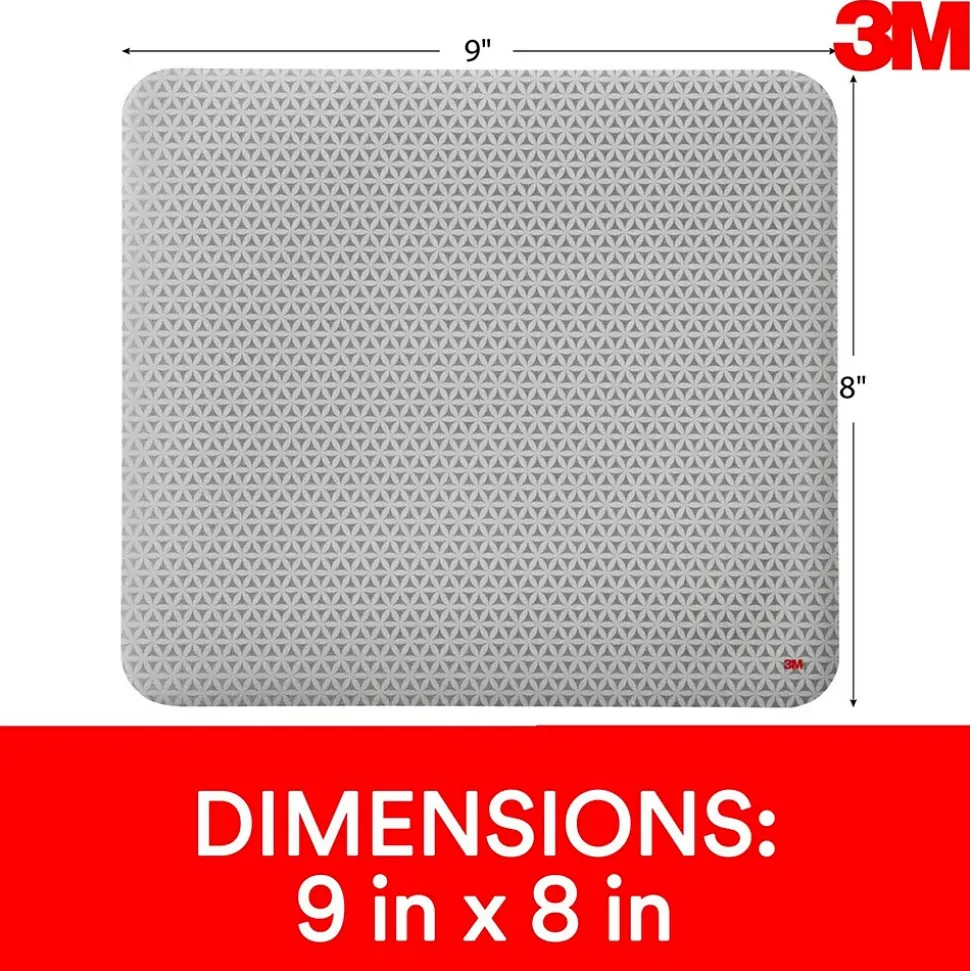 3M™ Precise™ Mouse Pad Enhances the Precision of Optical Mice, Non-Skid, Foam Back, 9" x 8", Bitmap, (MP114-BSD1)