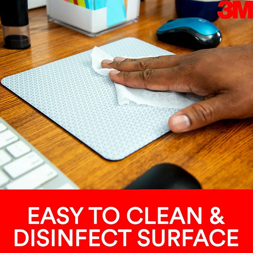 3M™ Precise™ Mouse Pad Enhances the Precision of Optical Mice, Non-Skid, Foam Back, 9" x 8", Bitmap, (MP114-BSD1)