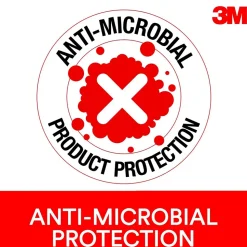 3M™ Precise Vertex Mouse Pad with Gel Wrist Rest, Non-Skid Base, Black/Silver (MW310LE)