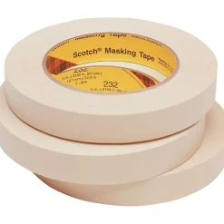 3M™ Scotch® 1" x 60 Yards x 7.6 mil Masking Tape 231, Tan, 12 Rolls (T93523112PK)