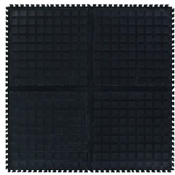 M+A Matting Hog Heaven III Comfort Anti-Fatigue Mat, 1.5' x 1.5', Black Center (447101100)