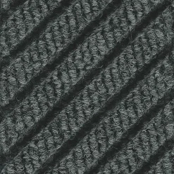 M+A Matting WaterHog Max Grand Diamond, Mat + One End, Universal Cleated, 6' x 11.6', Black Smoke (22200000000000)