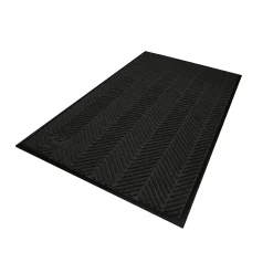 M+A Matting WaterHog Max Herringbone Classic Mat, Universal Cleated, 3' x 5',Black Smoke (22407035070)