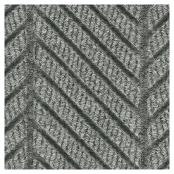 M+A Matting WaterHog Max Herringbone Classic Mat, Universal Cleated, 4' x 10', Grey Ash (224073410070)