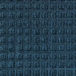 M+A Matting WaterHog Squares Fashion Mat, Universal Cleated, 4' x 6', Navy (2806146070)