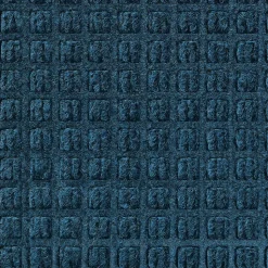 M+A Matting WaterHog Squares Classic Mat, Universal Cleated, 3' x 20', Navy (20061320070)