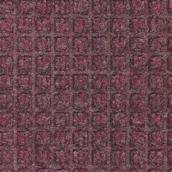 M+A Matting WaterHog Squares Classic Mat, Smooth, 6' x 6', Bordeaux (2006066170)
