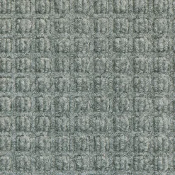 M+A Matting WaterHog Squares Classic Mat, Smooth, 4' x 10', Medium Grey (20057410170)