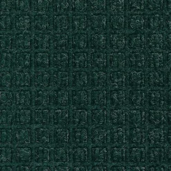 M+A Matting WaterHog Squares Classic Mat, Smooth, 4' x 6', Evergreen (2005946170)