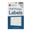Maco Multi-Purpose Handwrite Labels, Round, 3/4" Dia., Pack Of 1000, 6/Pack (6PK-MR-1212)