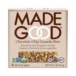 MadeGood Gluten Free Chocolate Chip Granola Bar, 0.85 oz., 6 Bars/Box (307-00244)