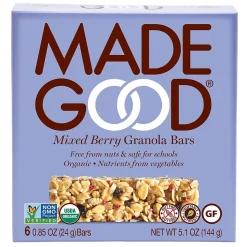 MadeGood Gluten Free Mixed Berry Granola Bar, 0.85 oz., 6 Bars/Box (307-00245)