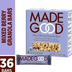 MadeGood Gluten Free Mixed Berry Granola Bar, 0.85 oz., 6 Bars/Box (307-00245)