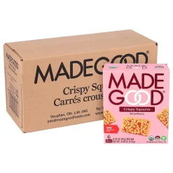 Madegood Strawberry Crispy Squares, 0.78 oz, 6/Box, 6 Boxes/Pack (307-00428)
