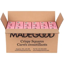 Madegood Strawberry Crispy Squares, 0.78 oz, 6/Box, 6 Boxes/Pack (307-00428)