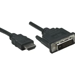 Manhattan 6' 19-Pin HDMI to DVI-D 24+1 Cable, Black (ICI372503)