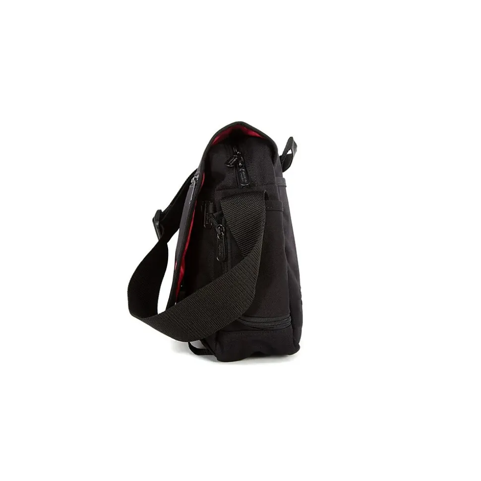 Manhattan Portage Delancey Fabric Casual Messenger Bag, Black (1466 BLK)