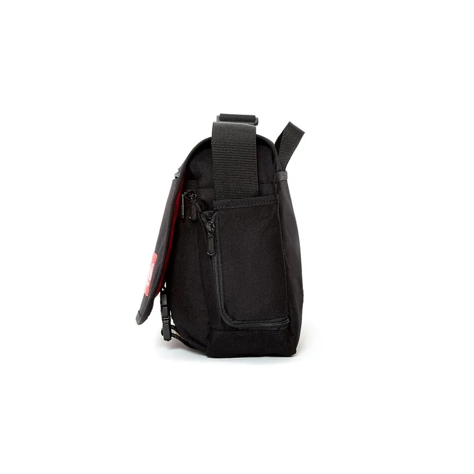 Manhattan Portage Red Label Delancey Fabric Casual Messenger Bag, Black (1467 BLK)