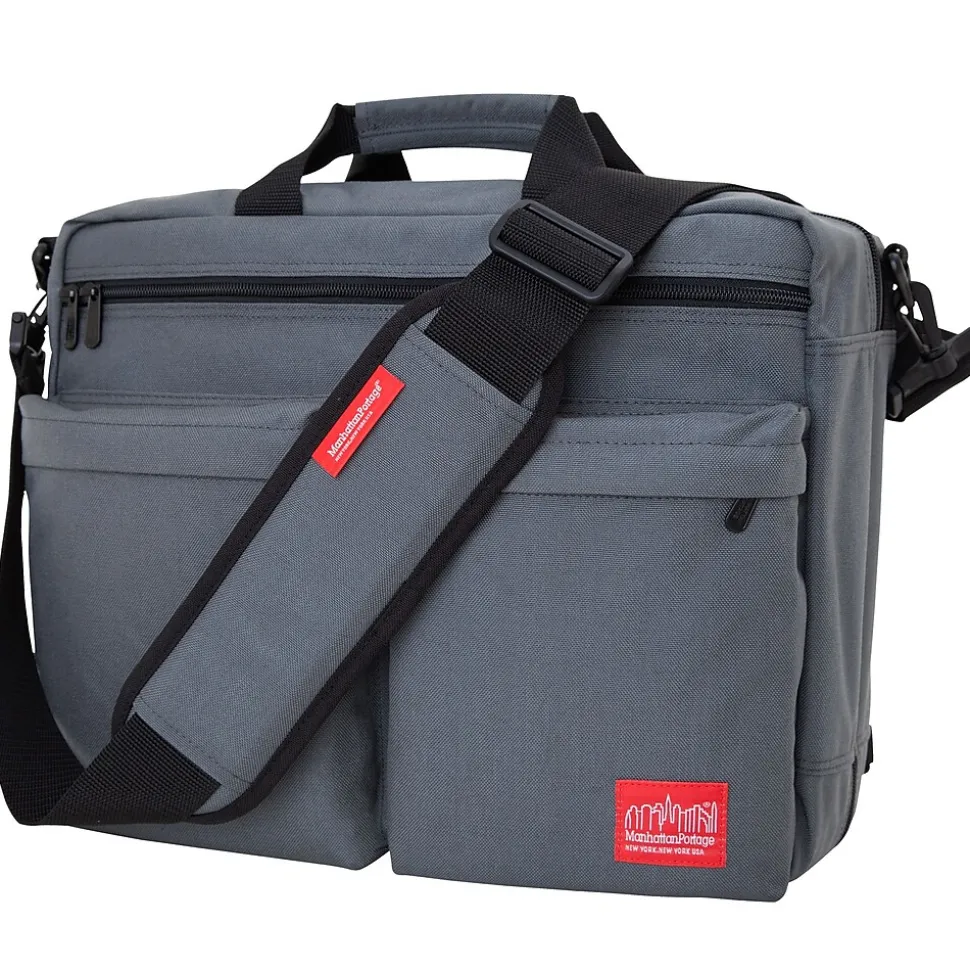 Manhattan Portage Tribeca 15" Nylon Laptop Bag, Gray (1446Z GRY)