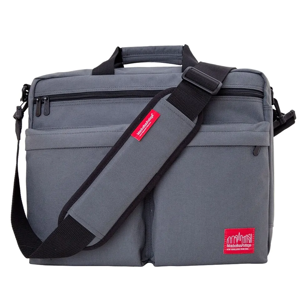 Manhattan Portage Tribeca 15" Nylon Laptop Bag, Gray (1446Z GRY)