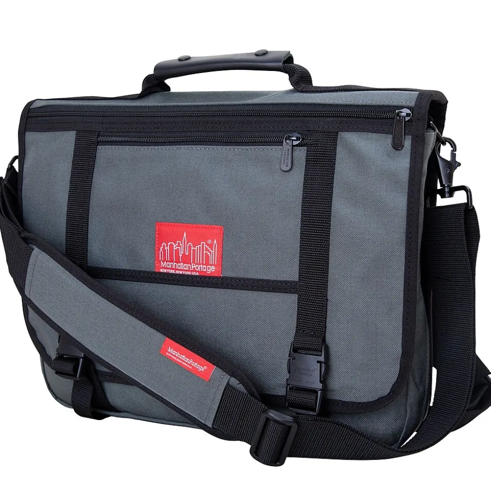 Manhattan Portage Wallstreeter with Back Zipper Grey (1444Z GRY)