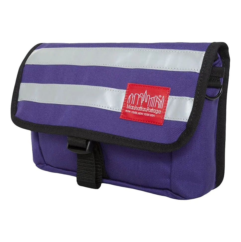 Manhattan Portage Wards Island Fabric Casual Messenger Bag, Purple (1120 PRP)