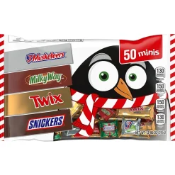 Mars Assorted Milk Chocolate Christmas Candy Bars, 13.95 oz., 50 Pieces/Bag (466148)