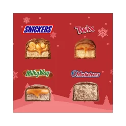Mars Assorted Milk Chocolate Christmas Candy Bars, 13.95 oz., 50 Pieces/Bag (466148)