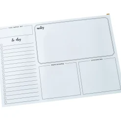 Martha Stewart 24" x 16.5" Dry-Erase Weekly Planner Board, White (MS109B)