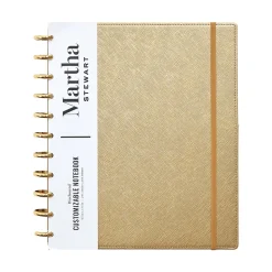 Martha Stewart Discbound Professional Notebook, 9.25" x 11.25", 120 Sheets, Gold (MS102J)