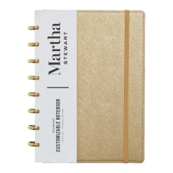 Martha Stewart Gold Faux Leather Junior Discbound Notebook (MS102F)