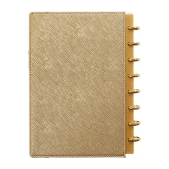 Martha Stewart Gold Faux Leather Junior Discbound Notebook (MS102F)