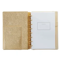Martha Stewart Gold Faux Leather Junior Discbound Notebook (MS102F)