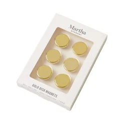 Martha Stewart Magnetic Clip, 0.86", Gold, 6/Pack (MS104M)