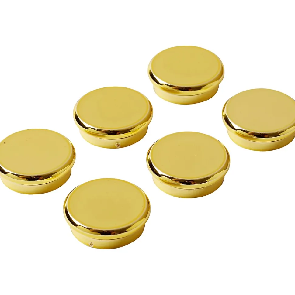 Martha Stewart Magnetic Clip, 0.86", Gold, 6/Pack (MS104M)