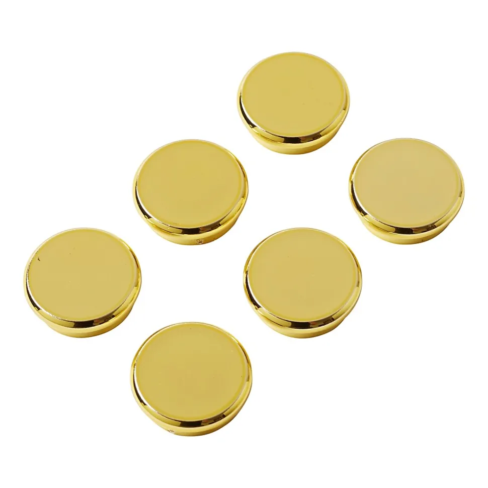 Martha Stewart Magnetic Clip, 0.86", Gold, 6/Pack (MS104M)