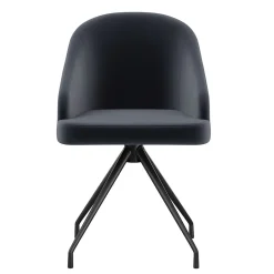 Martha Stewart Sora Fabric Swivel Stationary Office Chair, Gray/Oil Rubbed Bronze (CH222119GYBK)