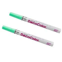 Marvy Uchida Opaque Paint Markers, Fine Tip, Peppermint Green, 2/Pack (7665903a)