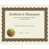 Masterpiece Stock Achievement Certificates, 8.5" x 11", Ivory, 6/Pack (930100)