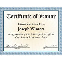 Masterpiece Studios Certificates, 8.5