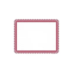 Masterpiece Studios Certificates, 8.5" x 11", Red/White, 100/Pack (961034S)