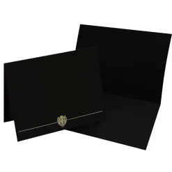 Masterpiece Studios Classic Crest Certificate Holders, 8.5" x 11", Black, 5/Pack (903117S)