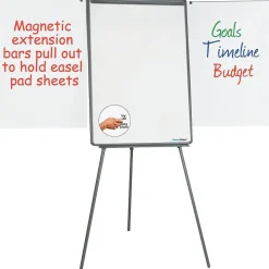 MasterVision Basic Tripod Melamine Presentation Easel, Black, 22.5" x 42" (BVCEA2300045)