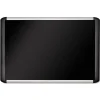 MasterVision Black Fabric Bulletin Board, Aluminum Frame, 24"H x 36"W