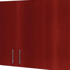 MasterVision? Conference Cabinet, 48"H x 48"W x 5"D, Cherry Frame/White Surface