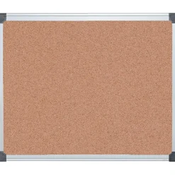 MasterVision® Value Cork Bulletin Board with Aluminum Frame, 24" x 36", Silver (BVCCA031170)