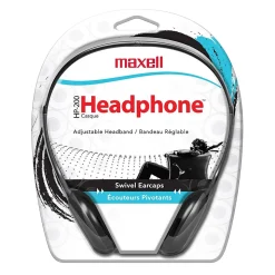 Maxell HP-200 Stereo Headphones, Black, 2/Pack (MAX190318-2)