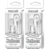 Maxell Jelleez Soft Earbuds with Mic, White, 2/Bundle (MAX199728-2)