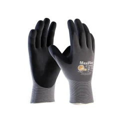 MaxiFlex Endurance Seamless Knit Nylon Glove, Nitrile Coated, Gray/Black, Medium, 12 Pairs (34-844/M)